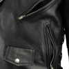 Milwaukee Leather LKM1711 Black Leather Motorcycle Jacket for Men, Thick Police Style Biker Jacket w/ Side Lace