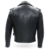 Hot Leathers JKM5009 Men's USA Made Black Premium Leather Classic Motorcycle Biker Jacket