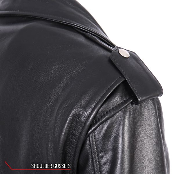 Hot Leathers JKL5004 Ladies Black Premium USA Made Classic Motorcycle Style Leather Biker Jacket