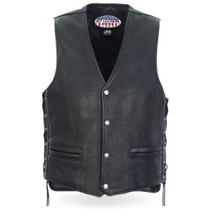 ot Leathers Extra Long Back USA Made Men's Leather Vest