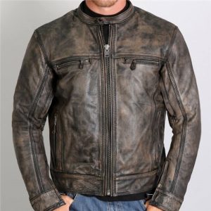 Hot Leathers Heritage Collection Men's Distressed Brown Leather Jacket