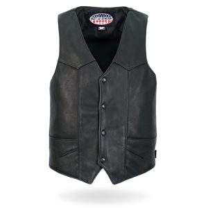 Hot Leathers Men's USA Made Premium Leather Vest