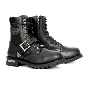 Hot Leathers Men's 8" Tall Logger Boot with Buckle