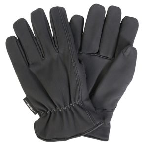 Hot Leathers Matte Black Leather Lined Gloves GVM1030