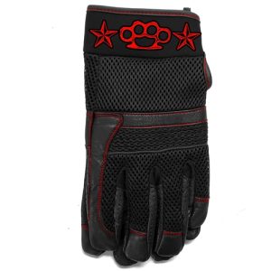 Hot Leathers Mesh and Leather Reflective Gloves