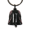 Hot Leathers Angel Wings Pink Stones Bell