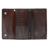 Hot Leathers Antique Brown 7 Trifold Wallet with Chain