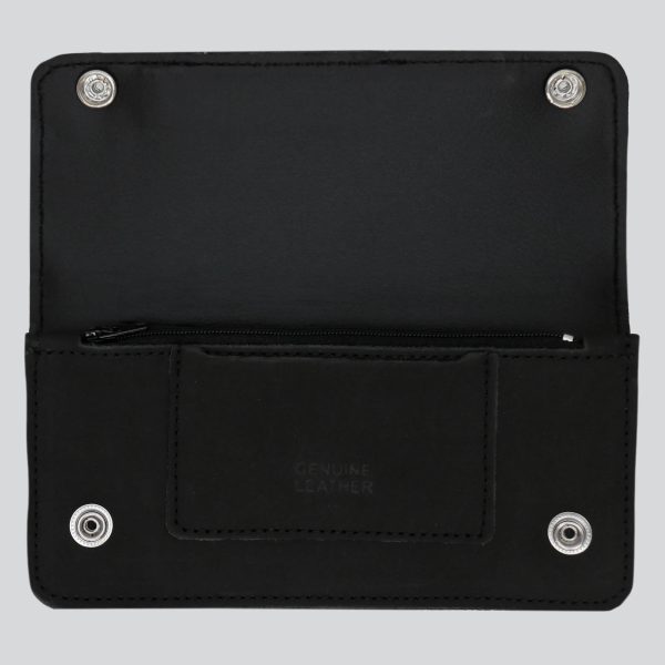 Hot Leathers Bi-Fold with zip pockets Naked Leather Wallet