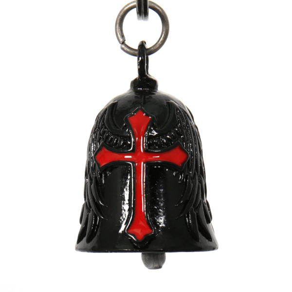 Hot Leathers Red Cross Wings Bell BEM1034