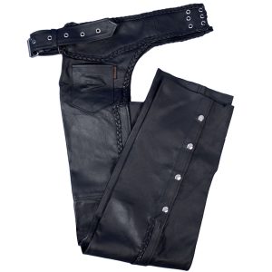 Hot Leathers Heavyweight Braided Leather Chaps