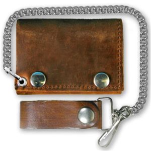 Hot Leathers Trifold Wallet - Distressed Brown