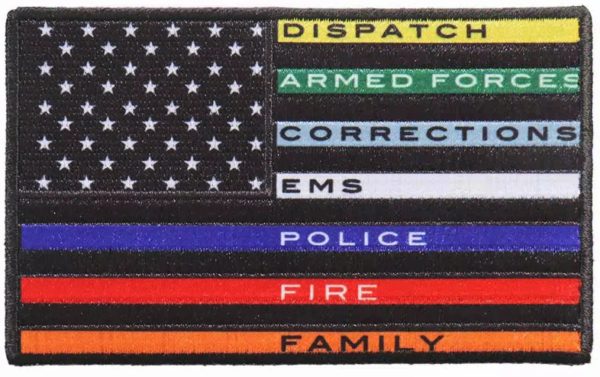 4 Thin Line First Responders Flag Patch