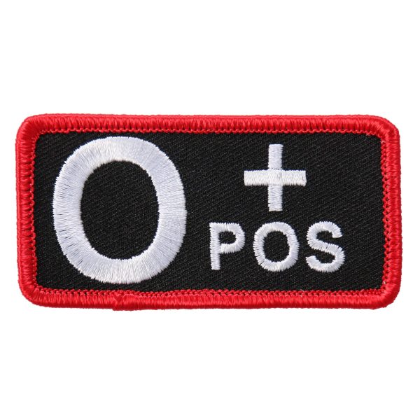 Blood Type O Pos 3x2 Patch