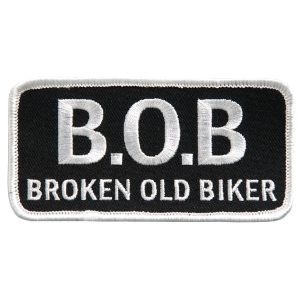 Broken Old Biker 4 x 2 Patch