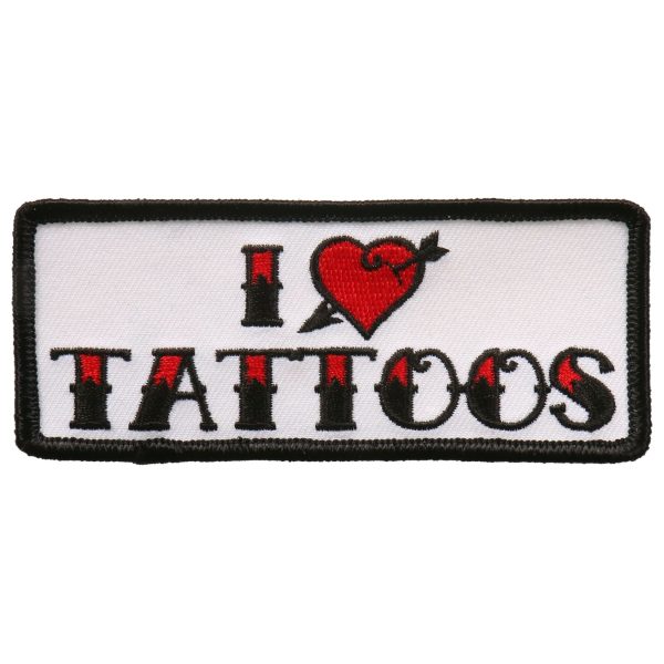 I Heart Tattoos 4x2 Patch