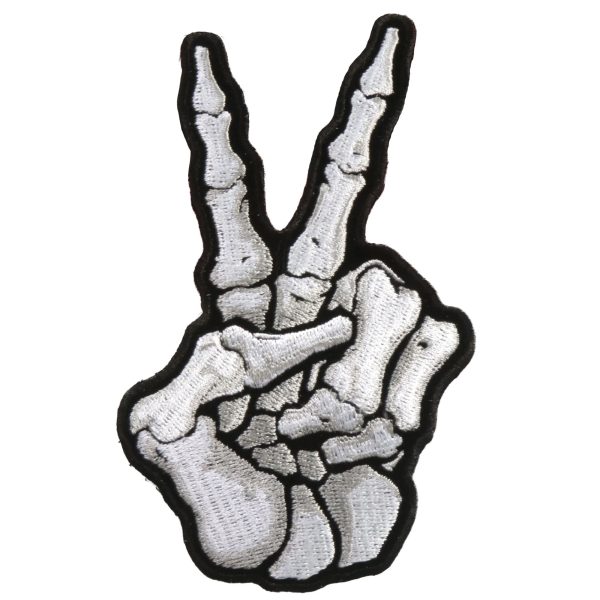 3 x 5 Skeleton Peace Sign Patch