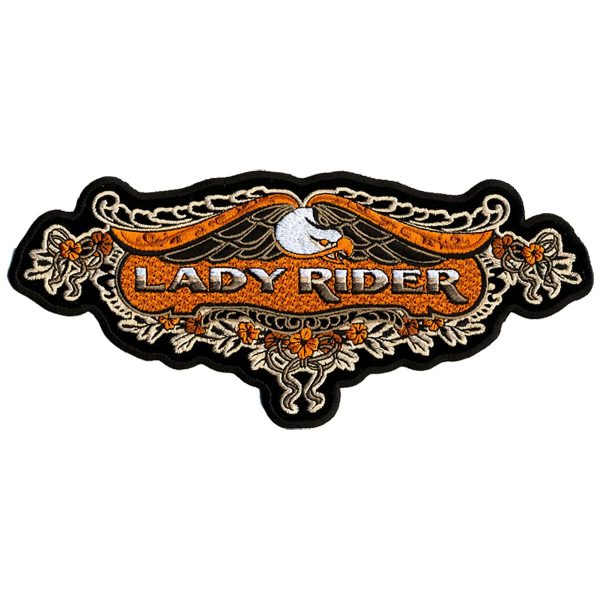 Lace Eagle Lady Rider Patch 5 x 2