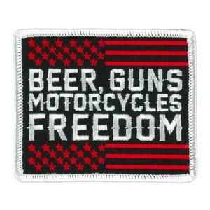 3 Beer Guns Motorcycles and Freedom Patch