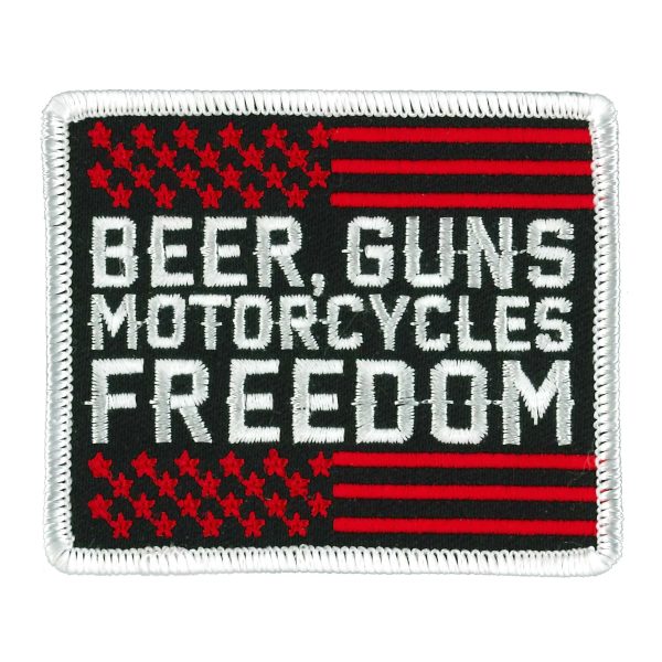 3 Beer Guns Motorcycles and Freedom Patch