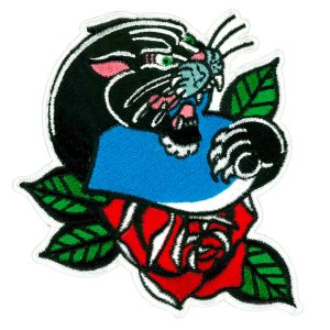 4 Panther Blue Heart Patch