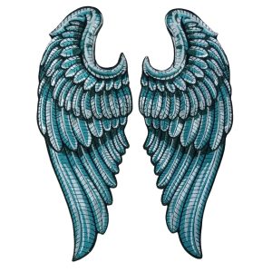 ANGEL WINGS 2 10 7.9 x 9.6 Embroidered Patch