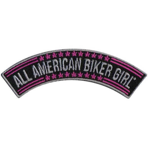 All American Biker Girl 4” X 1” Top Rocker Patch