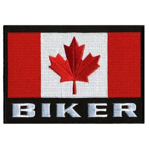 Canadian Biker Flag 5 x 4 Patch