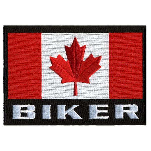 Canadian Biker Flag 5 x 4 Patch