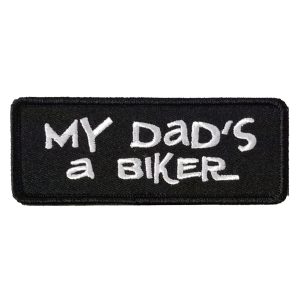 DADS A BIKER 4 x 1 Embroidered Patch