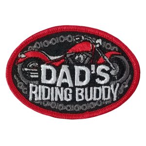 DADS RIDING BUDDY 3 x 2 Embroidered Patch