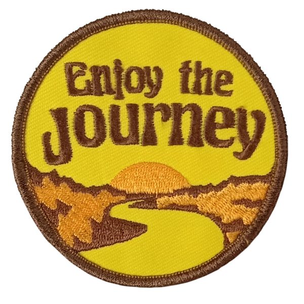ENJOY THE JOURNEY 3 x 3 Embroidered Patch