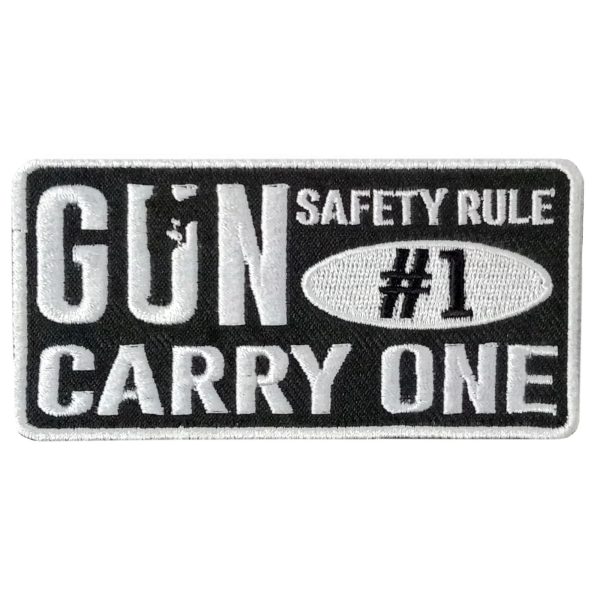 GUN SAFTEY 4 x 2 Embroidered Patch