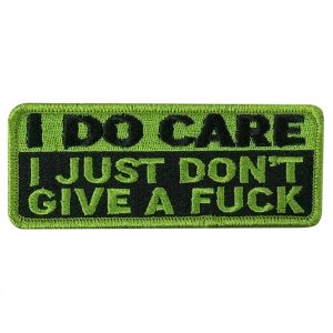 I DO CARE 4 x 1.5 Embroidered Patch