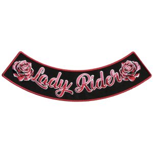 Lady Rider 10” X 2” Bottom Rocker Patch