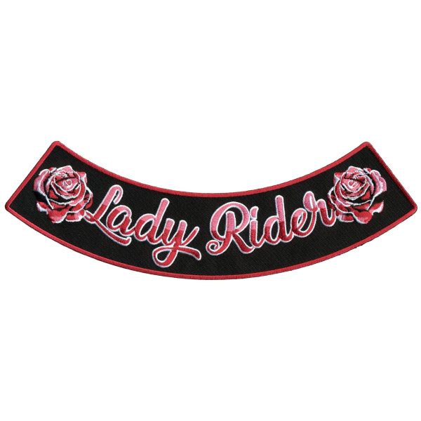 Lady Rider 10” X 2” Bottom Rocker Patch