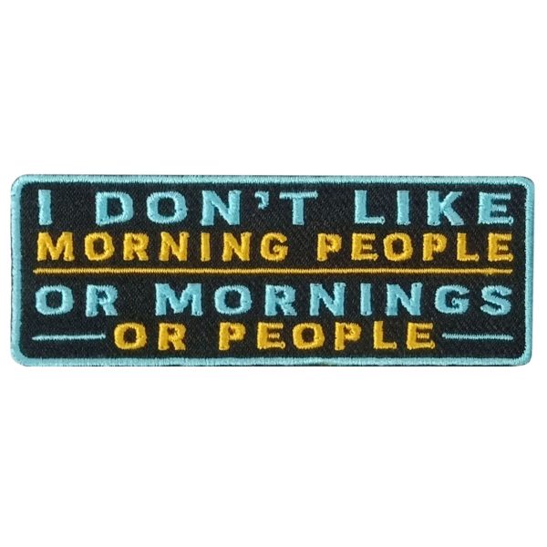 MORNING PEOPLE 4 x 2 Embroidered Patch