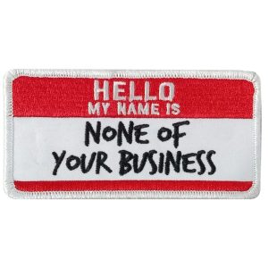MY NAME IS 4 x 2 Embroidered Patch