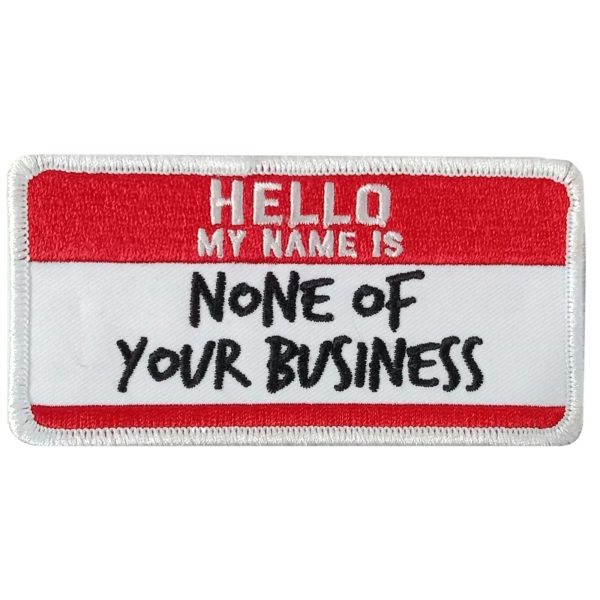 MY NAME IS 4 x 2 Embroidered Patch