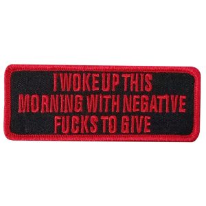NEGATIVE FUCKS 4 x 1.5 Embroidered Patch