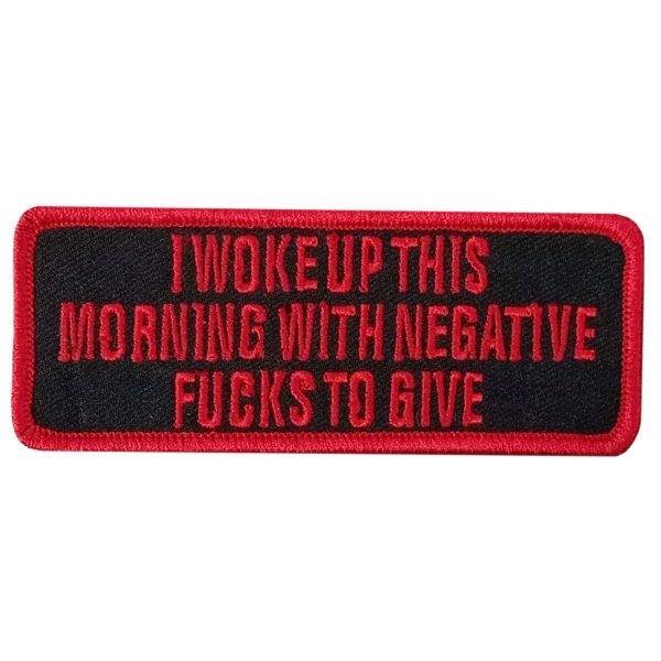 NEGATIVE FUCKS 4 x 1.5 Embroidered Patch
