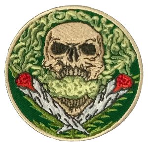 POT SKULL 3 x 3 Embroidered Patch