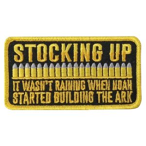 STOCKING UP 4 x 2 Embroidered Patch