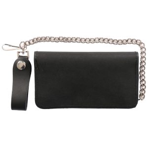 7 BiFold Black Leather Wallet