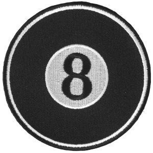 8 Ball Embroidered 3 x 3 Patch