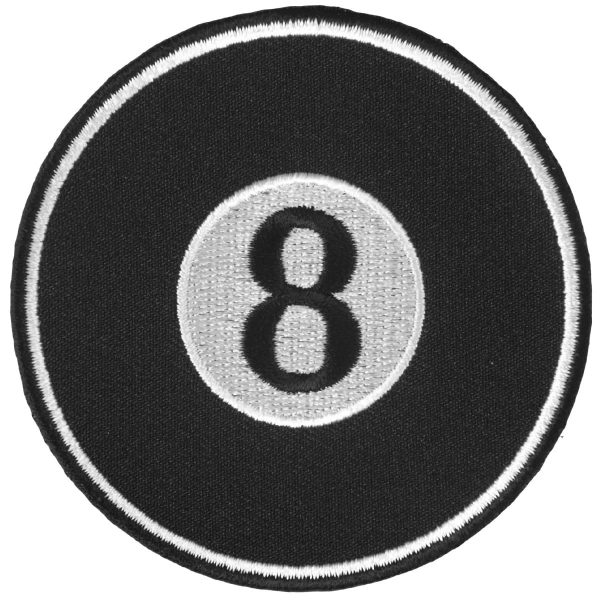 8 Ball Embroidered 3 x 3 Patch