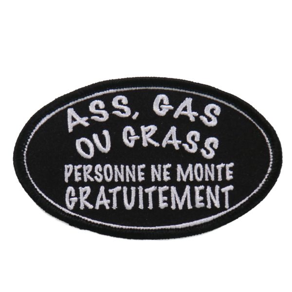 Ass Gas Or Grass Person 4x2 Patch