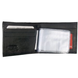 Black Leather Bi-Fold Wallet