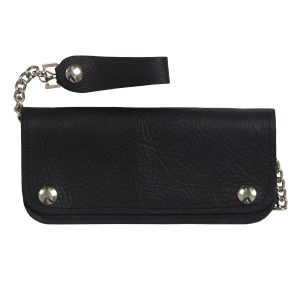 Black Naked Leather Bi-Fold Wallet