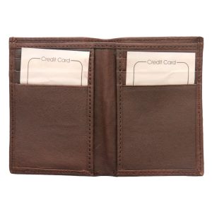 Brown Credit Card Holding Wallet