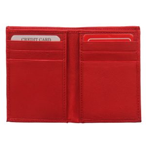 Red Credit Card Holding Wallet